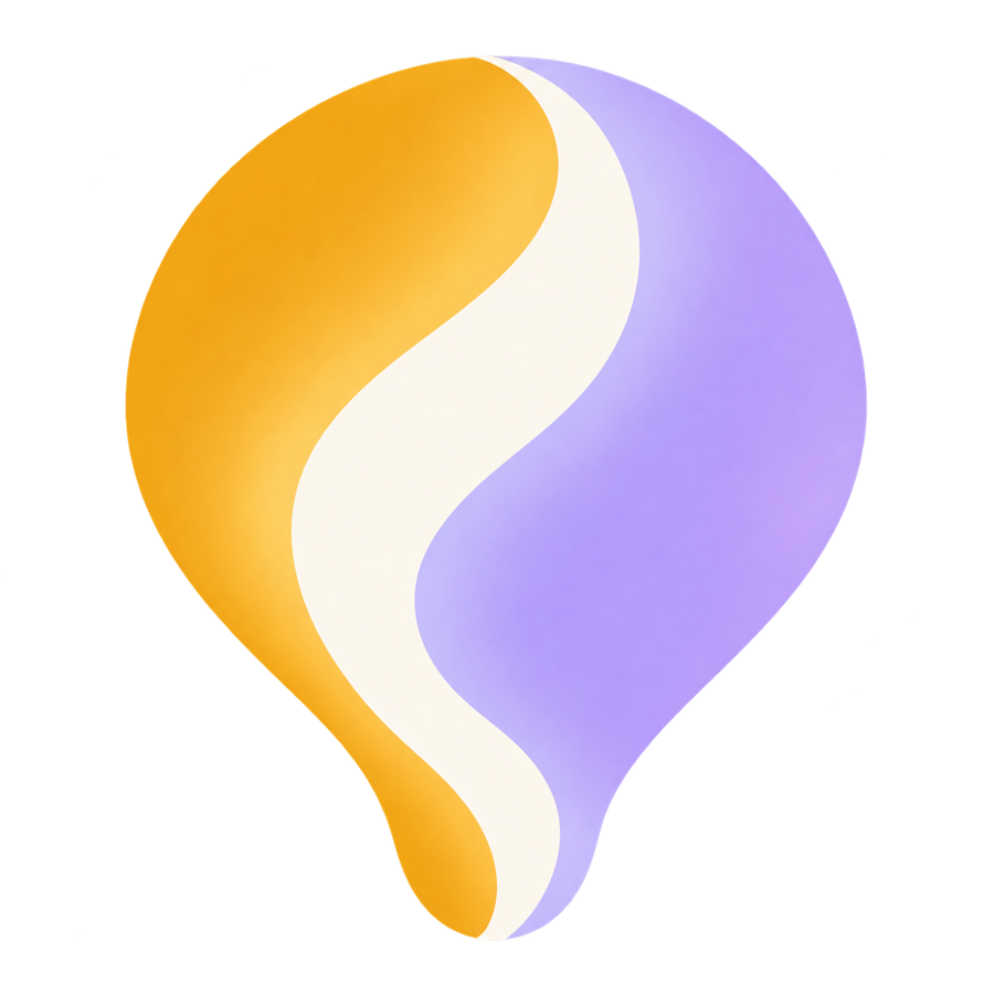 One Little Bulb’s gold and purple logo